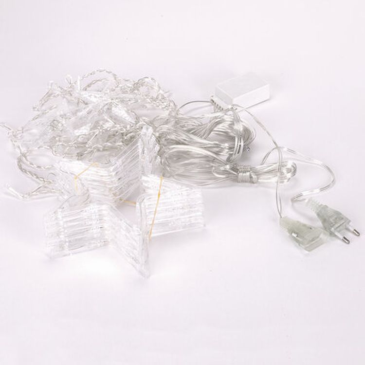 Гирлянда светодиодная «Звезды», занавес на окно 3х1 м, 138 ламп, цвет: холодный белый — картинка 2