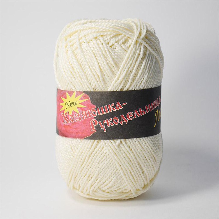 Пряжа Хозяюшка-рукодельница Люкс (56), белый, 5 шт. по 50 г — картинка 3