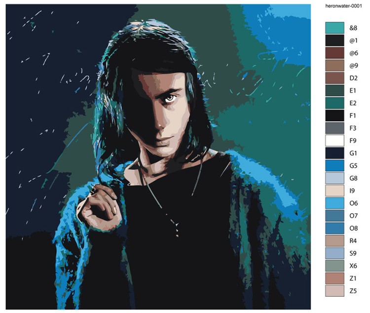 Картина по номерам «Рэпер Heronwater» — картинка 2