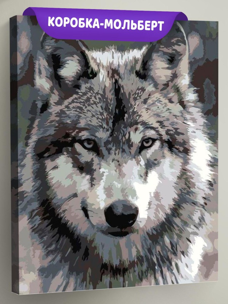 Картина по номерам «Серый волк»