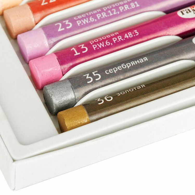 Пастель масляная «Студия», 36 цв., круглое сечение, Gamma — картинка 3