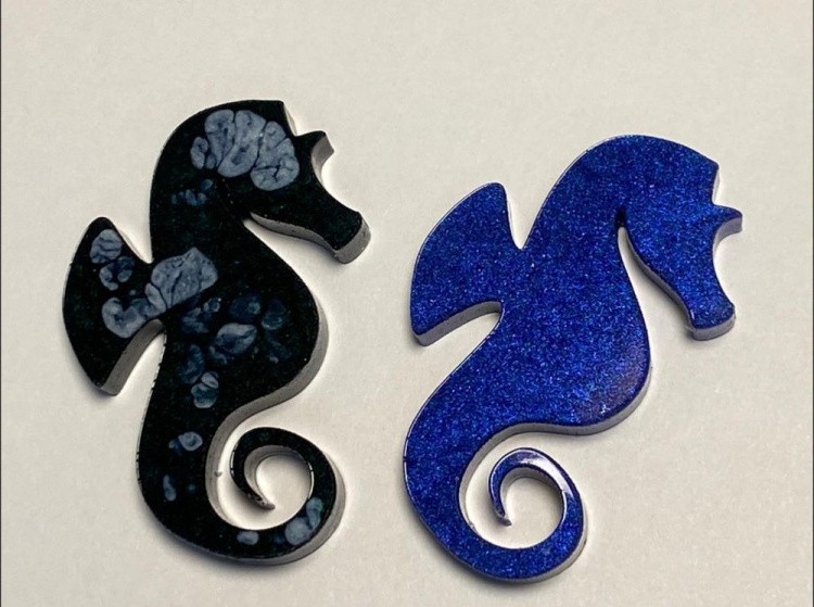 Молд №476 Брошь Морской Конек (6,3 см), Art Blong — картинка 2