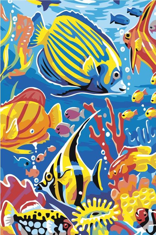 Картина по номерам «Тропические рыбы»