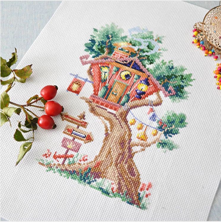 Набор для вышивания «Дома на деревьях. Гостевой» — картинка 2