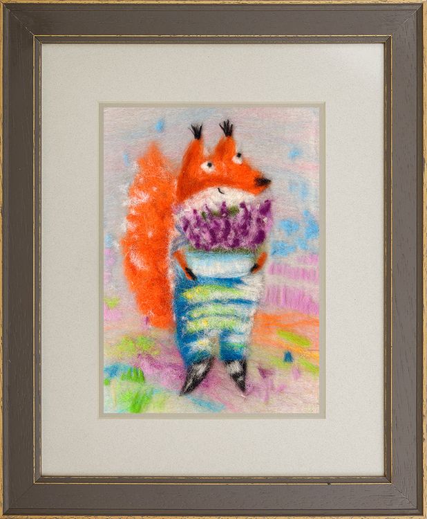 Картина шерстью «Бельчонок Лукас» — картинка 2