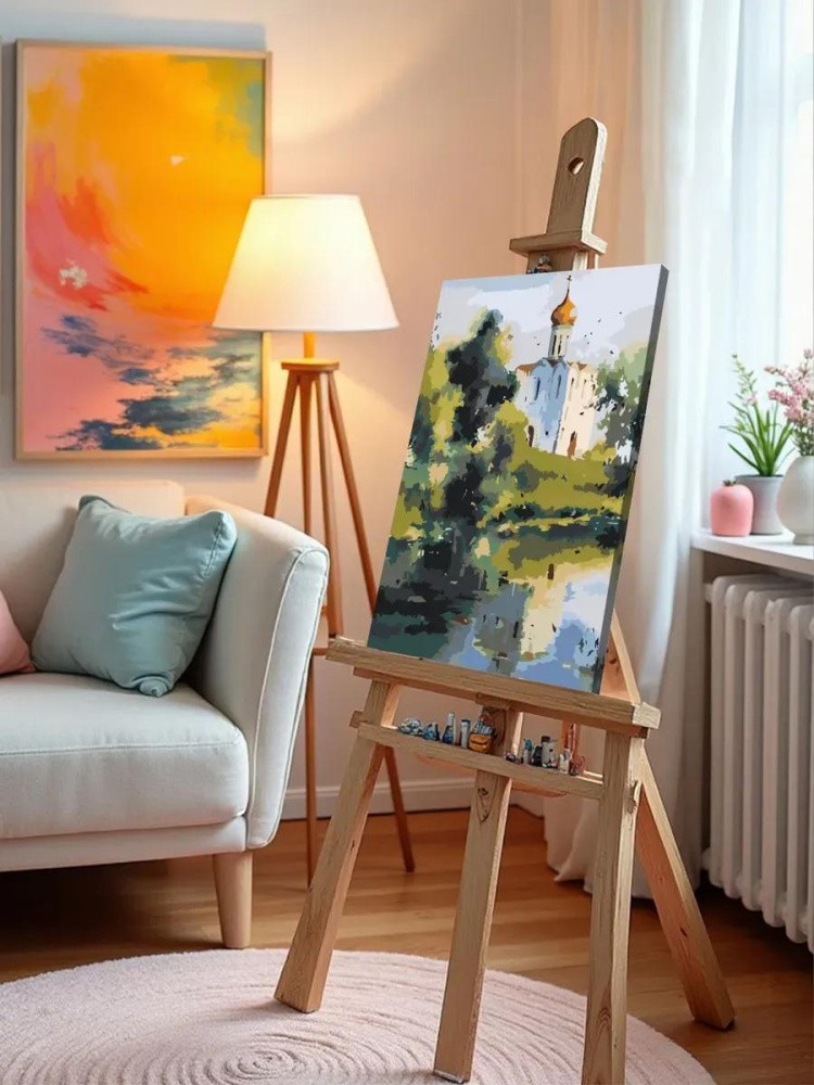 Картина по номерам «Вид на церковь» — картинка 10