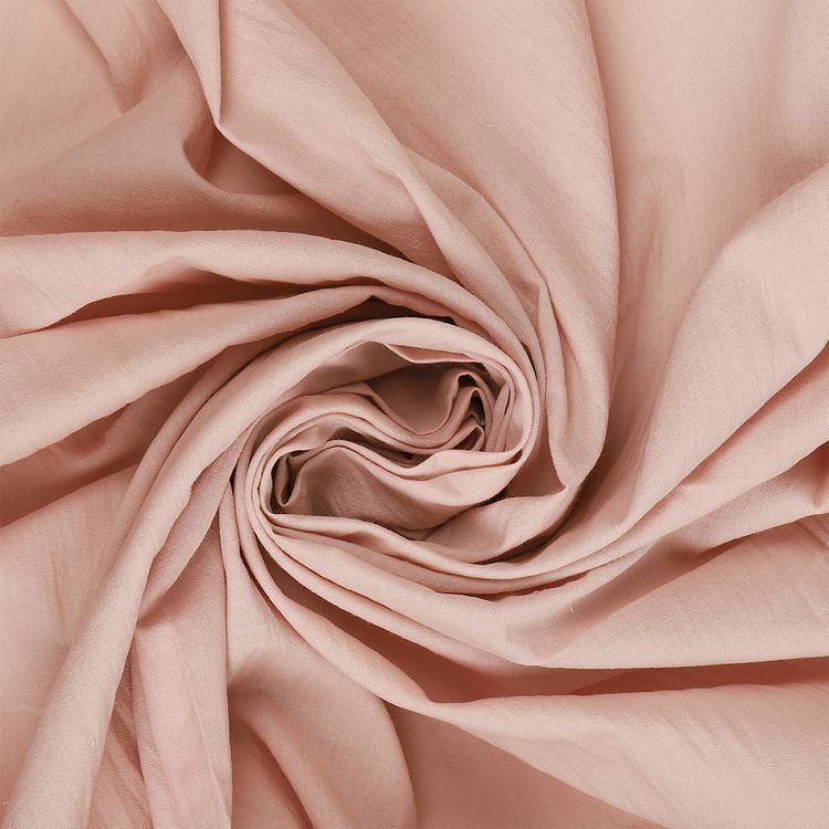 Ткань Хлопок крэш, 1 м х 150 см, 90 г/м², цвет: пудро-розовый, TBY