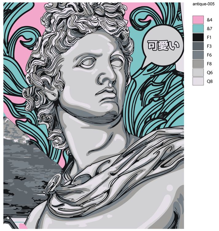 Картина по номерам «Античные статуи: Аполлон Арт 2» — картинка 3