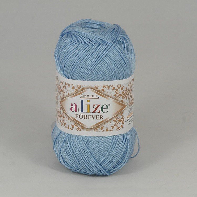 Пряжа ALIZE FOREVER (350), светло-голубой, 5 шт. по 50 г — картинка 2