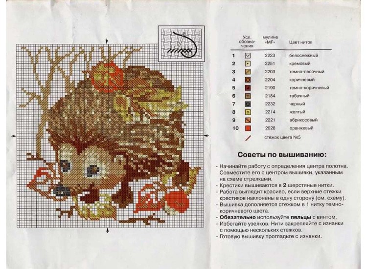 Набор для вышивания «Ёжик» — картинка 2