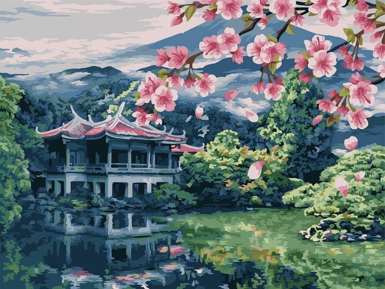 Картина по номерам «Весна в Японии»