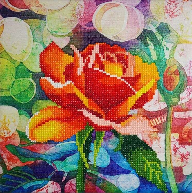 Алмазная вышивка «Эффектная роза» — картинка 2