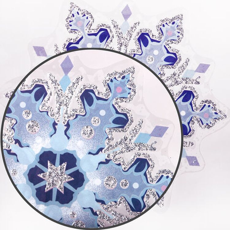 Украшение для окон и стекла «Синие снежинки 1» — картинка 5