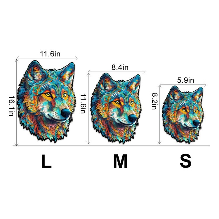 Деревянные пазлы «Бесстрашный Волк M», Woodbests — картинка 3