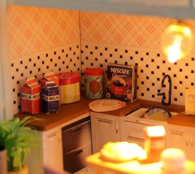 Сборная модель Румбокс. Миниатюрный Розовый домик — картинка 7