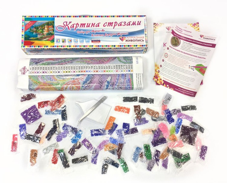 Алмазная вышивка «Анютины глазки» — картинка 3