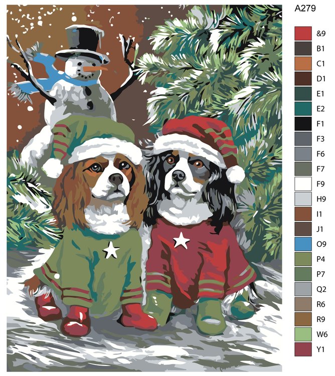 Картина по номерам «Под елочкой» — картинка 2