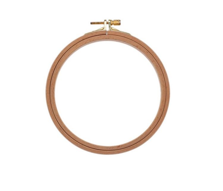 Пяльцы деревянные с винтом, диаметр 13 см, h=24 — картинка 2