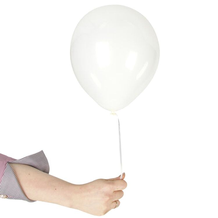 Шары воздушные, 10" (25 см), комплект 50 шт., белые — картинка 4