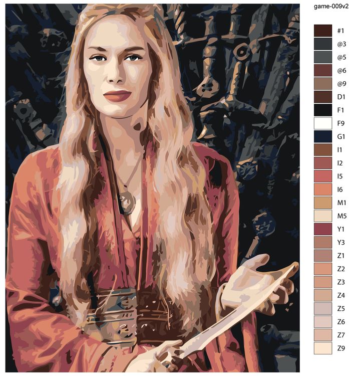 Картина по номерам «Игра престолов: Серсея Ланнистер» — картинка 2