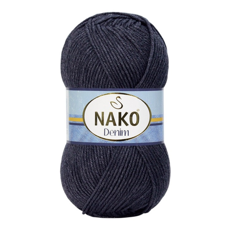 Пряжа NAKO Denim (Нако Деним), (217), темный маренго, 5 шт. по 100 г