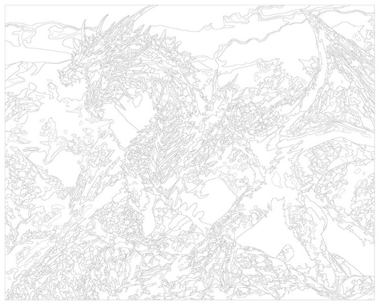 Картина по номерам «Грозный северный дракон» — картинка 3