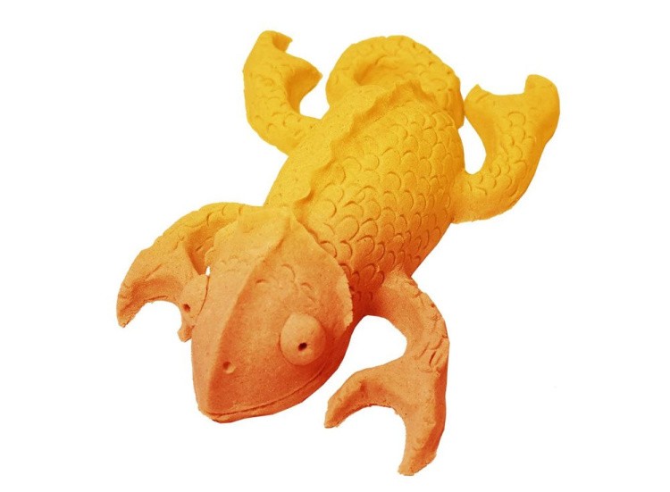 Космический песок оранжевый 500 гр, меняет цвет — картинка 5