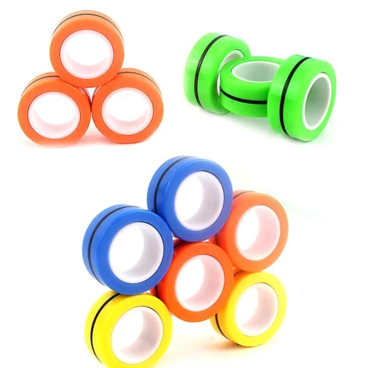 Магнитные кольца, цвет: оранжевый, желтый, зеленый — картинка 3