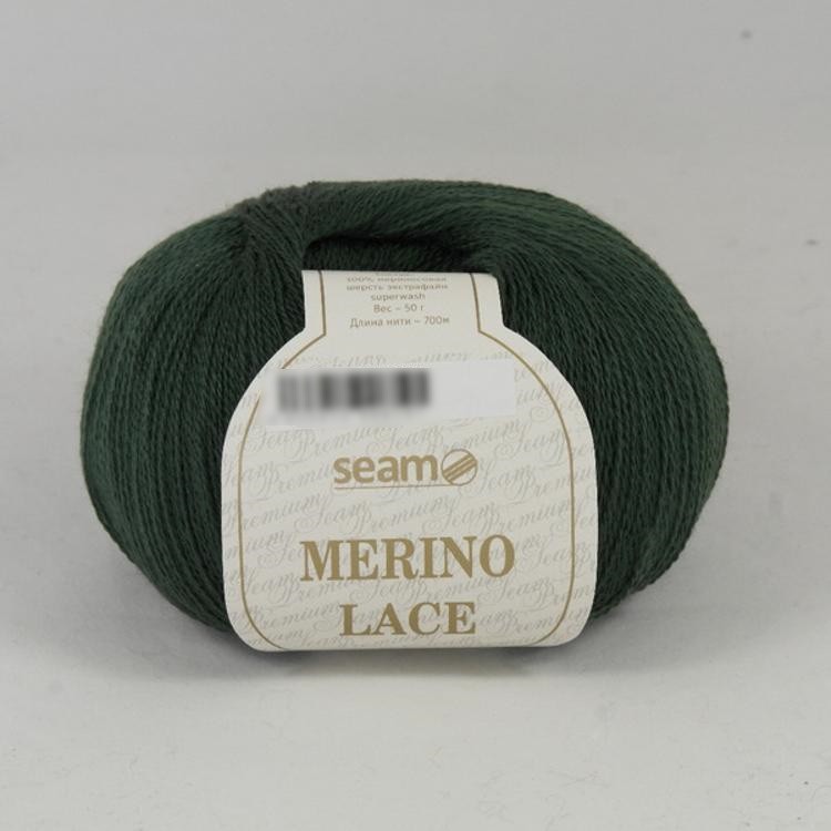 Пряжа SEAM MERINO LACE (32), темно-зеленый, 5 шт. по 50 г — картинка 2