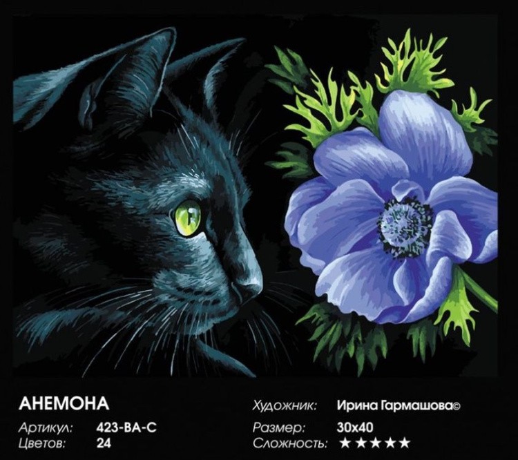 Картина по номерам «Анемона» — картинка 2