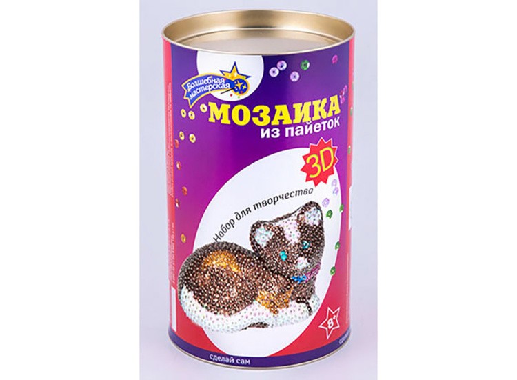 Объемная фигурка из пайеток «Кошка» — картинка 3