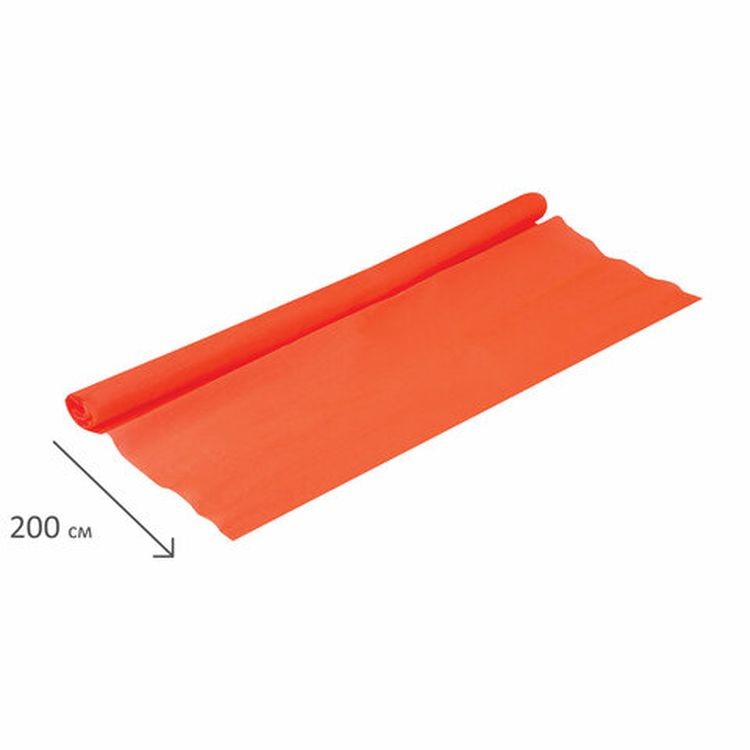 Бумага гофрированная (креповая) флуоресцентная, 22 г/м2, красная, 50х200 см, в рулоне, Brauberg — картинка 4