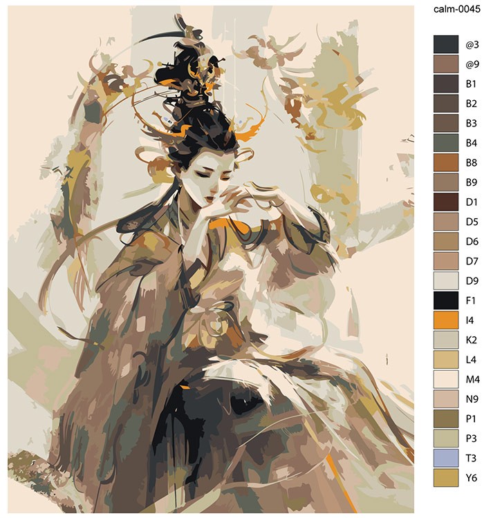 Картина по номерам «Религия, буддийская тематика: девушка» — картинка 2