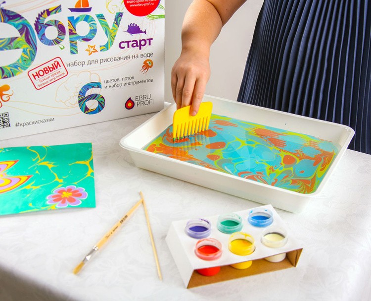 Набор для эбру «Старт» 6 цветов, Эбру-Профи — картинка 6