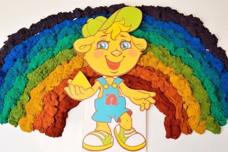 Песок Лепа с красным минеральным красителем 1 кг — картинка 3