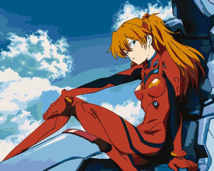 Картина по номерам «Evangelion Евангелион: Аска Лэнгли 2»