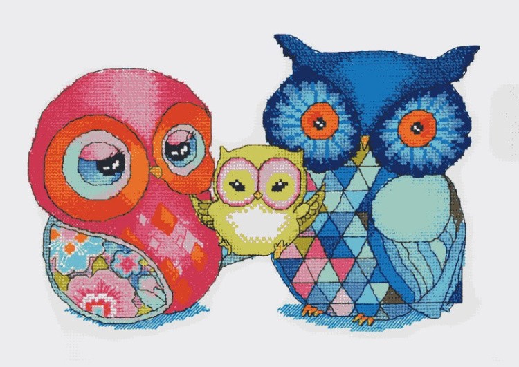 Набор для вышивания «Радужные совы» — картинка 6