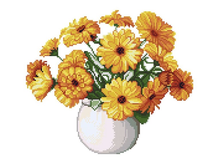 Алмазная вышивка «Календула» — картинка 2