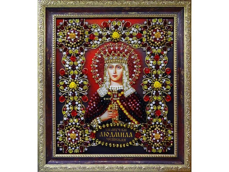 Набор вышивки хрустальными камнями «Святая Людмила» — картинка 2