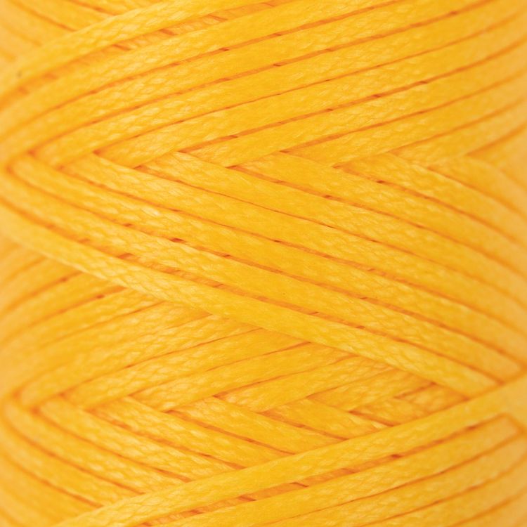 Нитки для кожи вощёные, плоские, 0,8 мм, 25 м, цвет: желтый, Промысел — картинка 2