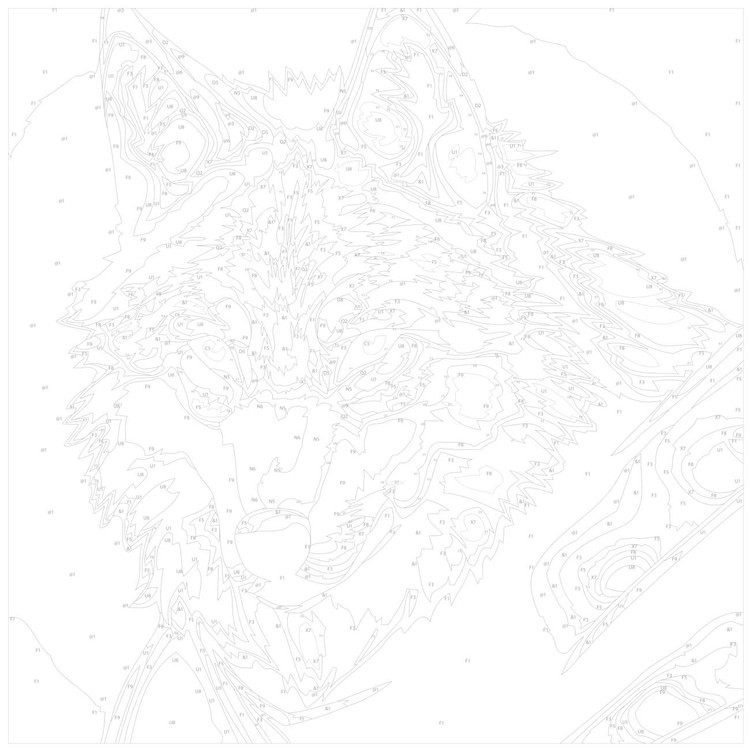 Картина по номерам «Волчий взгляд» — картинка 3