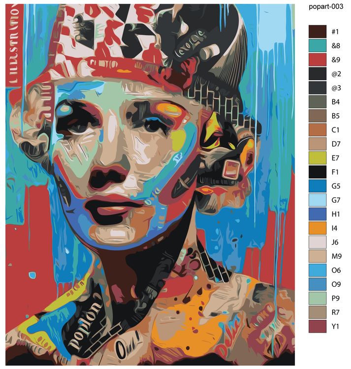 Картина по номерам «Pop Art Поп-арт 2» — картинка 3