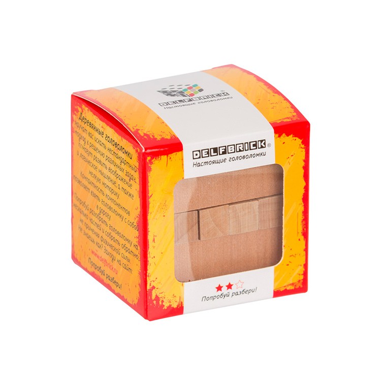 Головоломка деревянная Куб, DELFBRICK — картинка 2