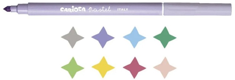 Фломастеры пастельные Pastel, 8 цв., Carioca — картинка 2