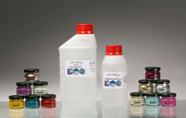 Набор пигментов всплывающих Metalic Gold, Bronze, Silver по 25 мл, Art Blong — картинка 6