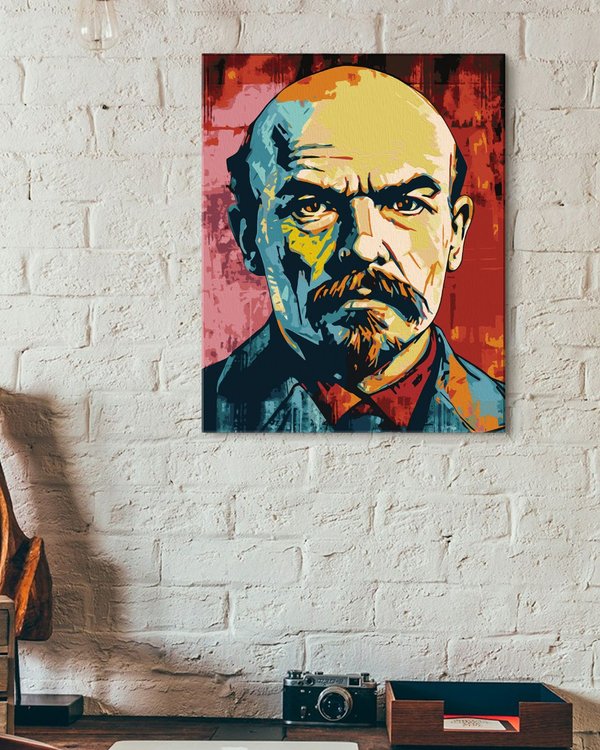 Картина по номерам «Портрет Ленин в стиле поп-арт» — картинка 3