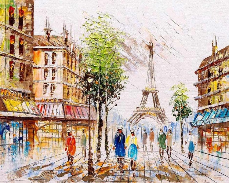 Картина по номерам «Париж в лучах света»