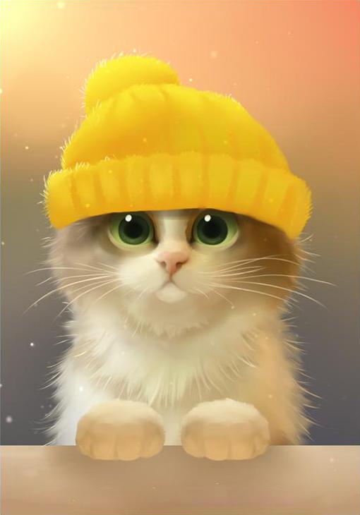 Алмазная вышивка «Милый котик»
