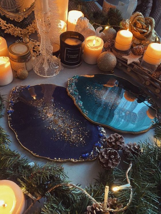 Набор с молдом №4 Art Blong для создания подноса из эпоксидной смолы — картинка 2