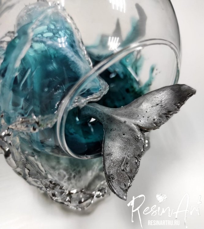 Хвост кита 3D - Силиконовый молд, ResinArt — картинка 2